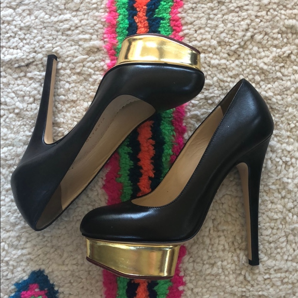 Sky High Leather Charlotte Olympia Dolly Heels